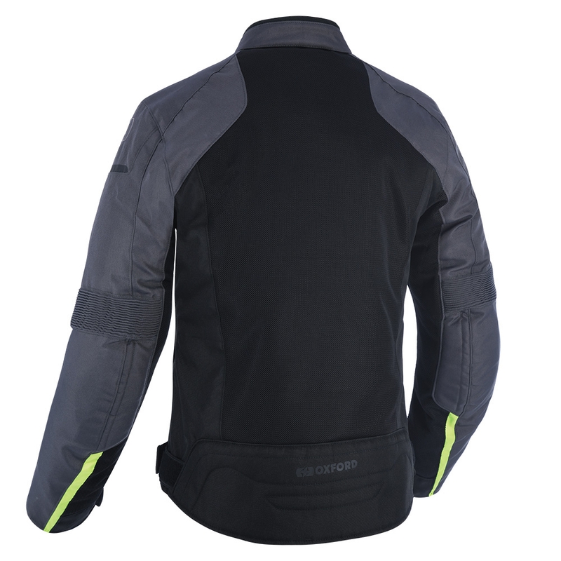Motoristična jakna Oxford Delta 1.0 Air črno-sivo-fluo rumena
