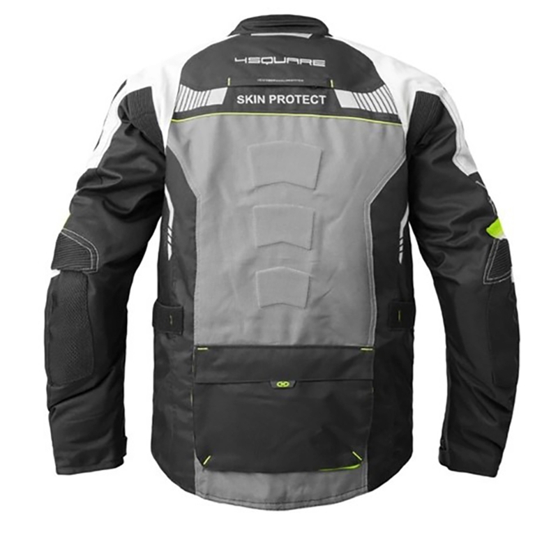 Motoristična jakna 4SQUARE Shield black-white-fluo yellow razprodaja