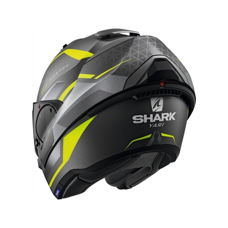 Nagibna čelada SHARK EVO-ES Yari sivo-srebrno-fluo rumena