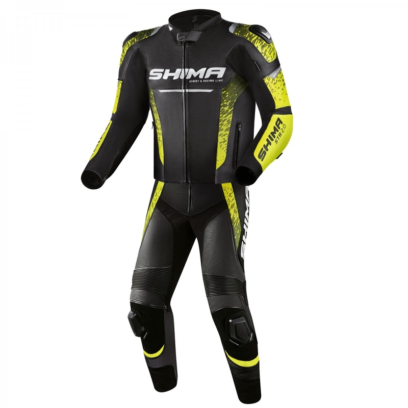Motoristična jakna Shima STR 2.0 black-fluo yellow