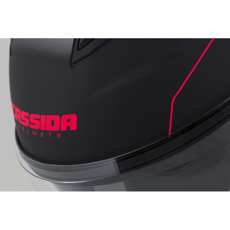 Cassida Jet Tech Roxor odprta motoristična čelada črno-siva-fluo rdeča mat