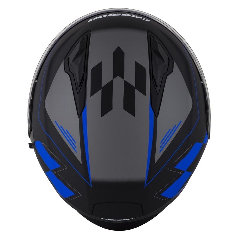 Cassida Jet Tech Roxor Black-Grey-Blue Matte Open motoristična čelada