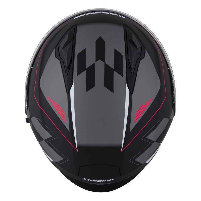 Cassida Jet Tech Roxor Black-Red-Grey Odprta motoristična čelada