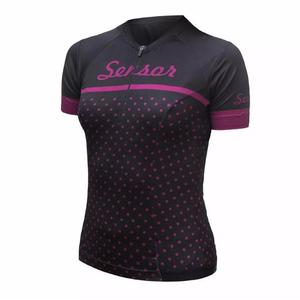 SENSOR CYKLO TOUR ženski dres črne pike razprodaja