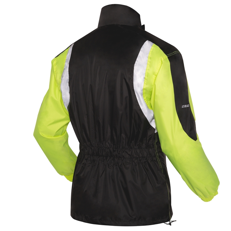 Moto jakna za dež Ozone Marin črna-fluo rumena