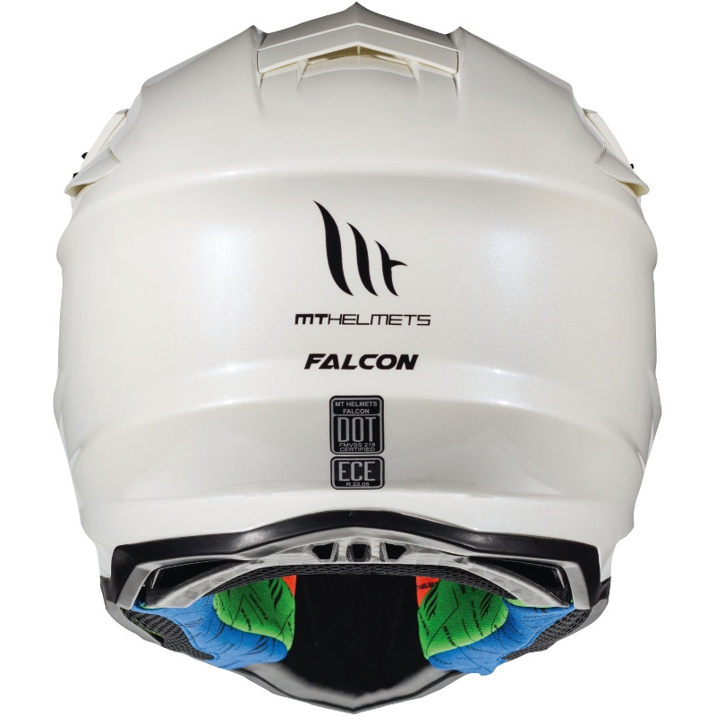 MT Falcon Solid Motokros čelada White