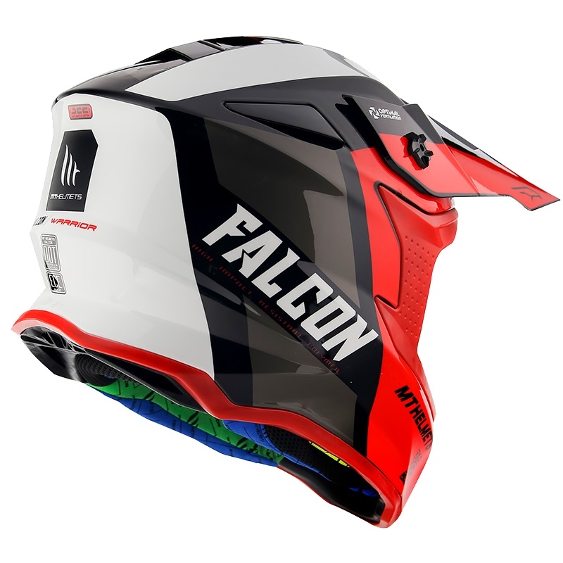 MT Falcon Warrior Motokros čelada rdeča