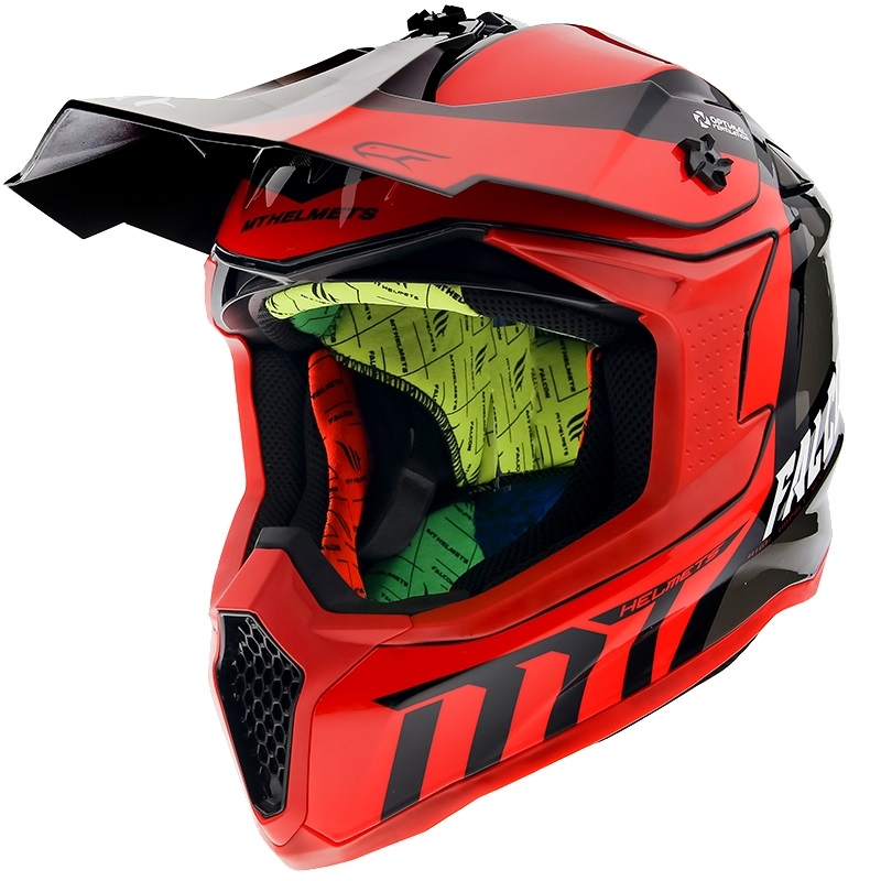 MT Falcon Warrior Motokros čelada rdeča