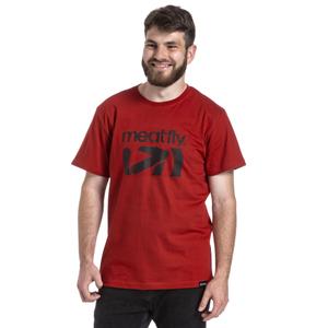 Majica Meatfly Podium temno rdeča razprodaja
