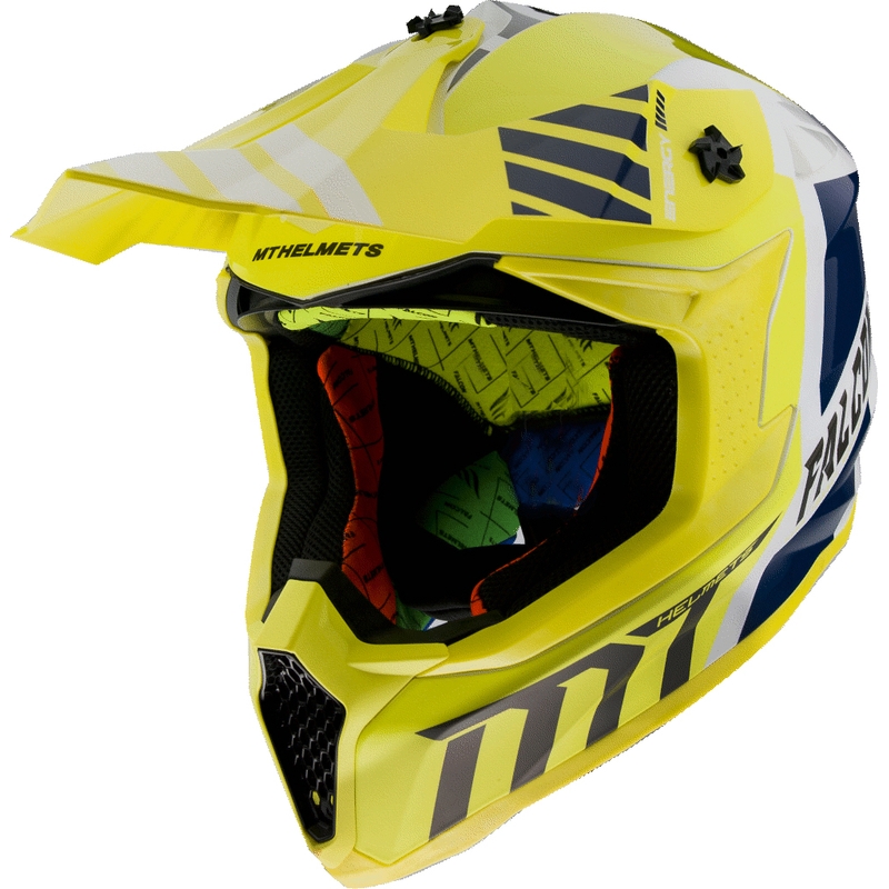 MT Falcon Warrior Motokros čelada rumena