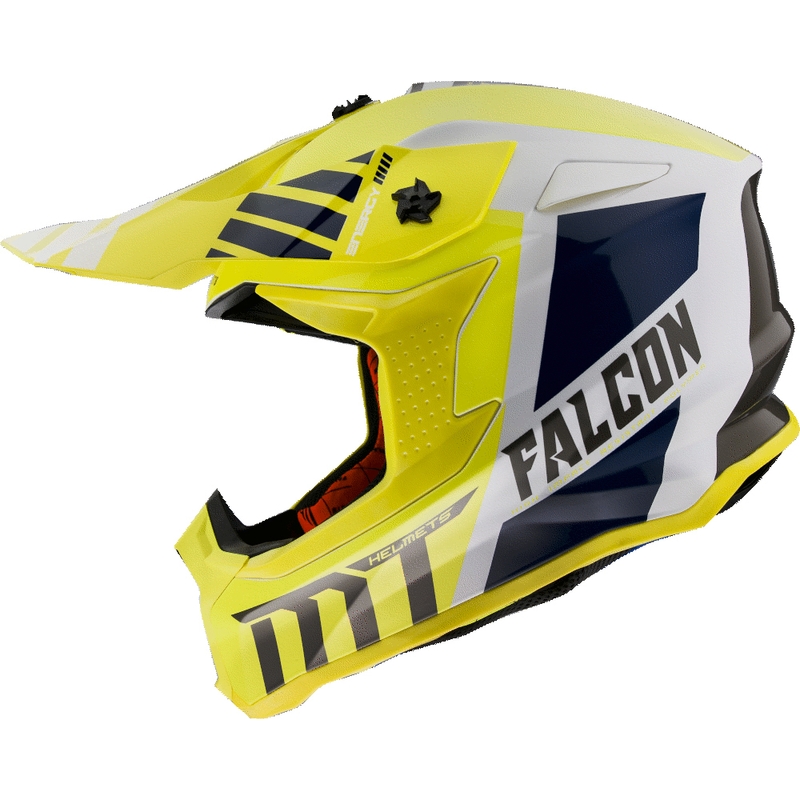 MT Falcon Warrior Motokros čelada rumena