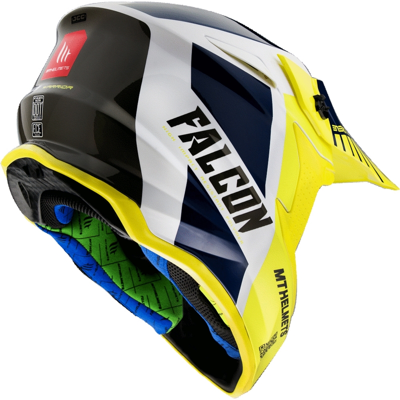MT Falcon Warrior Motokros čelada rumena