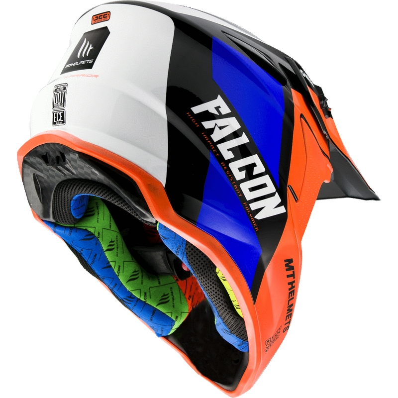 MT Falcon Warrior fluo oranžna motokros čelada