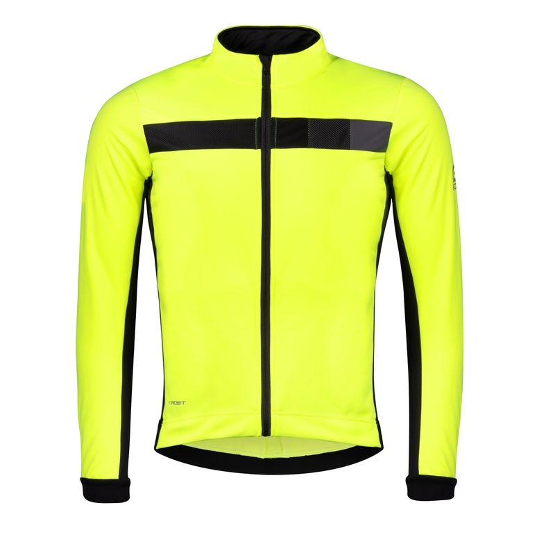 FORCE Frost fluo črna kolesarska jakna razprodaja