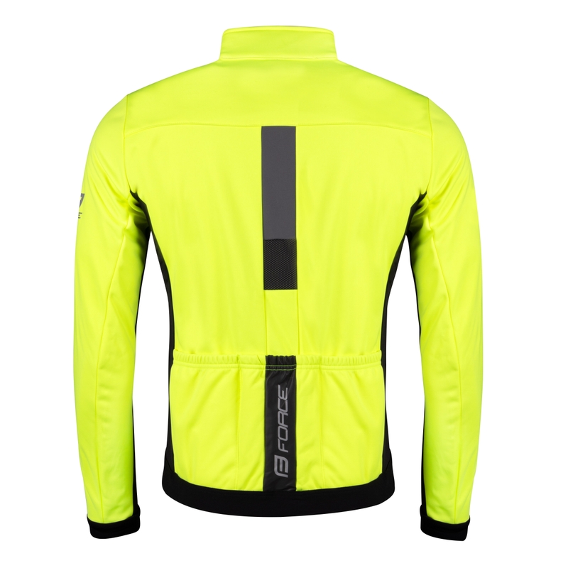 FORCE Frost fluo črna kolesarska jakna razprodaja
