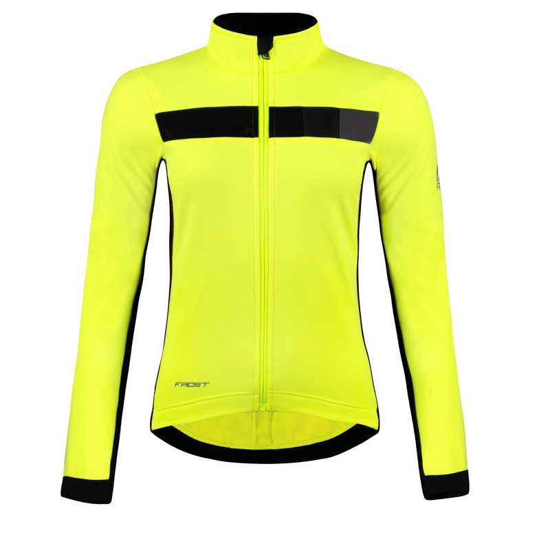 Ženska kolesarska jakna FORCE Frost fluo-black razprodaja