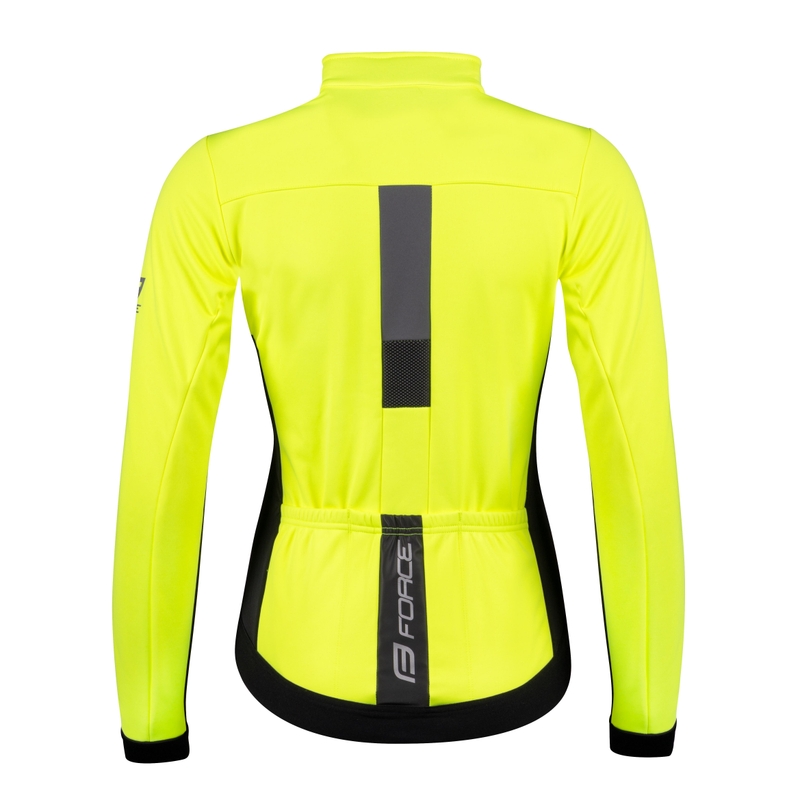 Ženska kolesarska jakna FORCE Frost fluo-black razprodaja