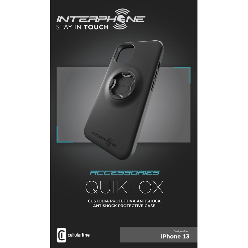 Zaščitni ovitek Interphone QUIKLOX za Apple iPhone 13 črn