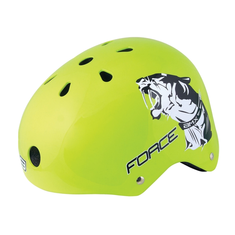 Kolesarska čelada FORCE BMX fluo rumena razprodaja