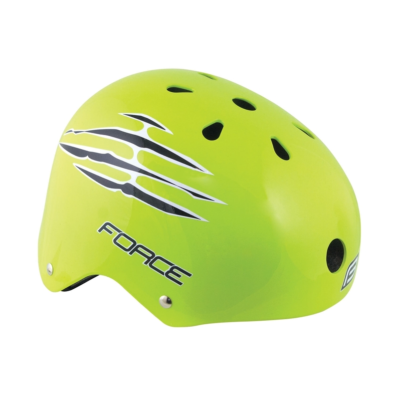 Kolesarska čelada FORCE BMX fluo rumena razprodaja