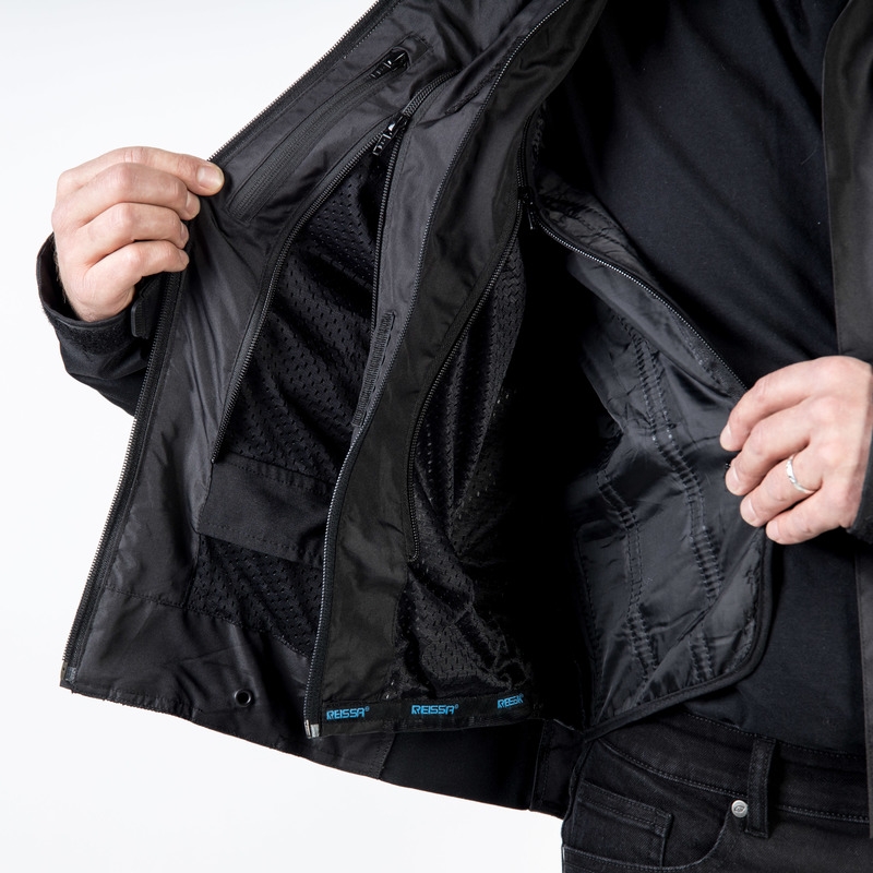 Ozone Flow črno-sivo-fluo rumena motoristična jakna razprodaja