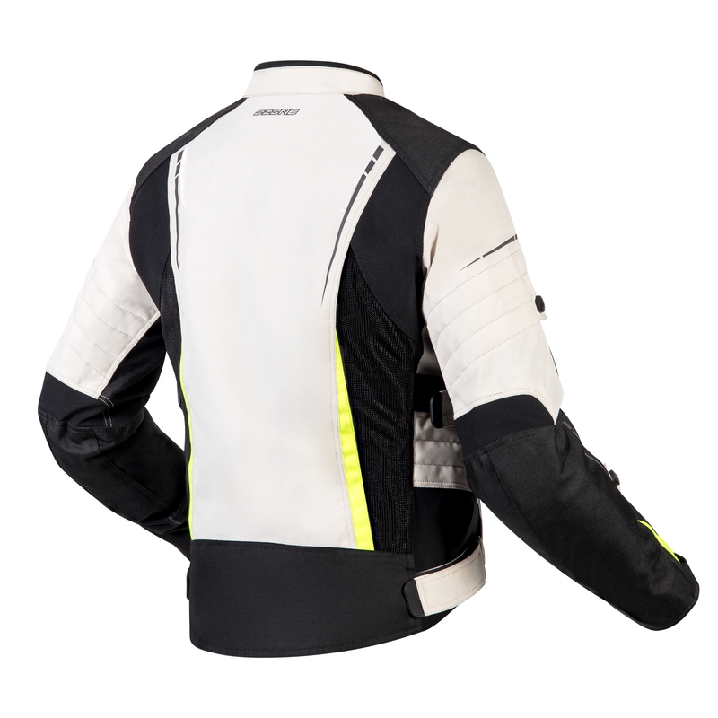 Ženska motoristična jakna Ozone Flow Black-Gray-Fluo Yellow razprodaja