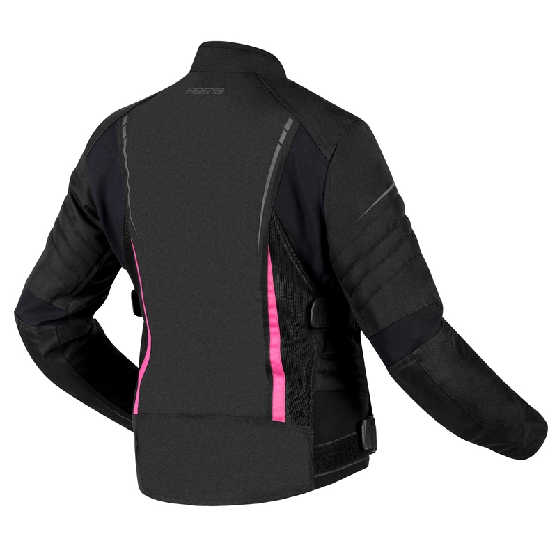 Ženska motoristična jakna Ozone Flow Black and Pink razprodaja