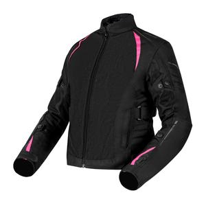 Ženska motoristična jakna Ozone Flow Black and Pink