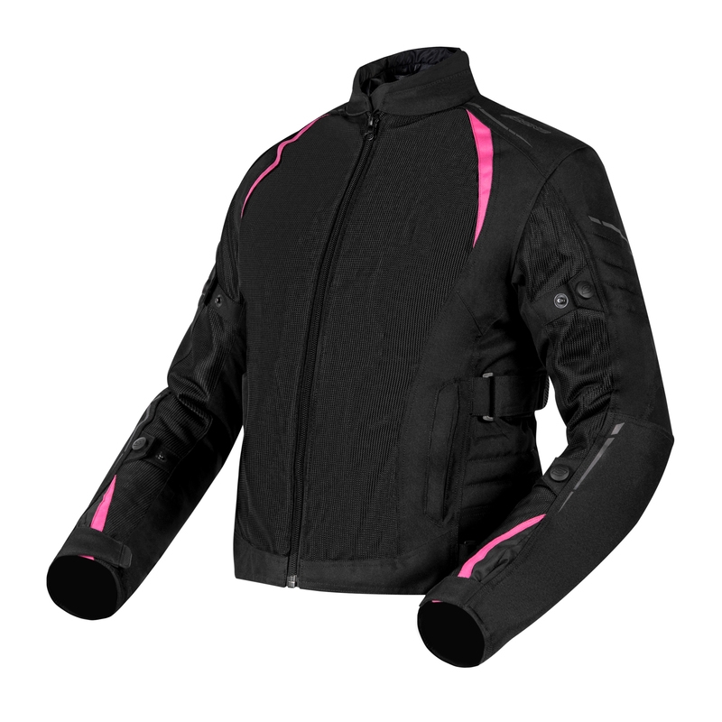 Ženska motoristična jakna Ozone Flow Black and Pink razprodaja