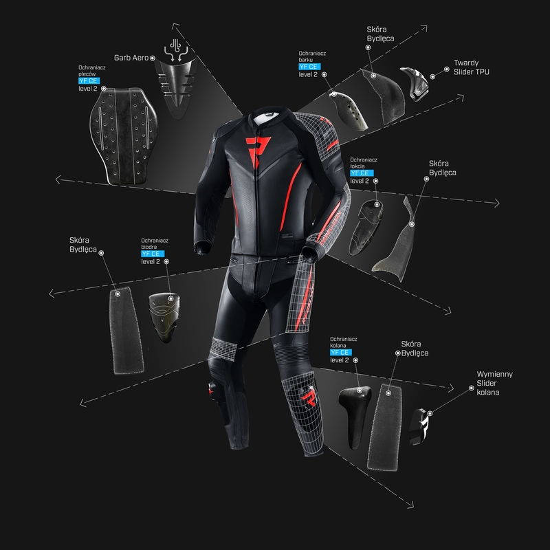 Rebelhorn Fighter motoristične hlače black-fluo red razprodaja