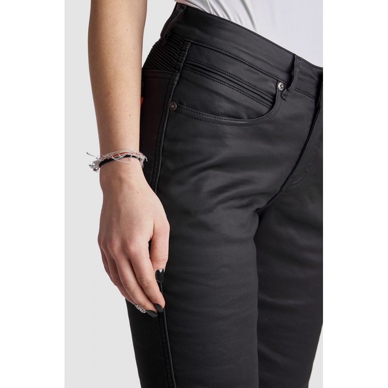 Ženske motoristične kavbojke PANDO MOTO Lorica Kev 02 black razprodaja