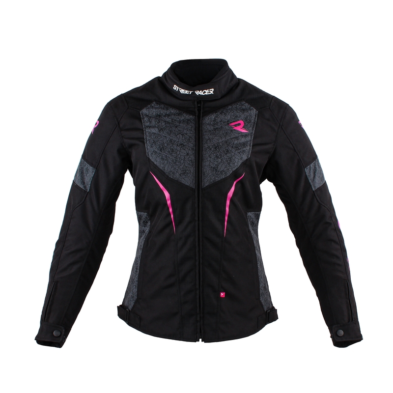 Ženske motoristične jakne Street Racer Rose Black-Grey-Pink razprodaja