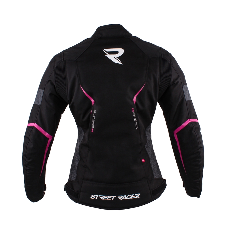 Ženske motoristične jakne Street Racer Rose Black-Grey-Pink razprodaja