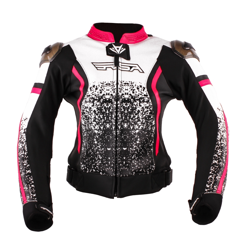 Dvodelni ženski kombinezon RSA Flow II black-white-fluo-pink - razprodaja