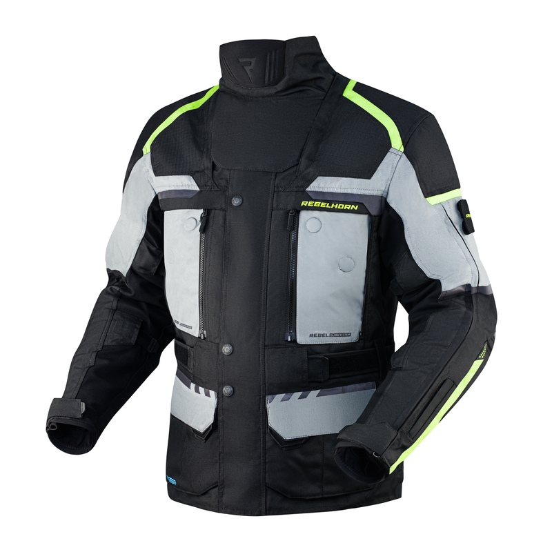Rebelhorn Cubby IV black-grey-fluo-yellow motoristična jakna razprodaja