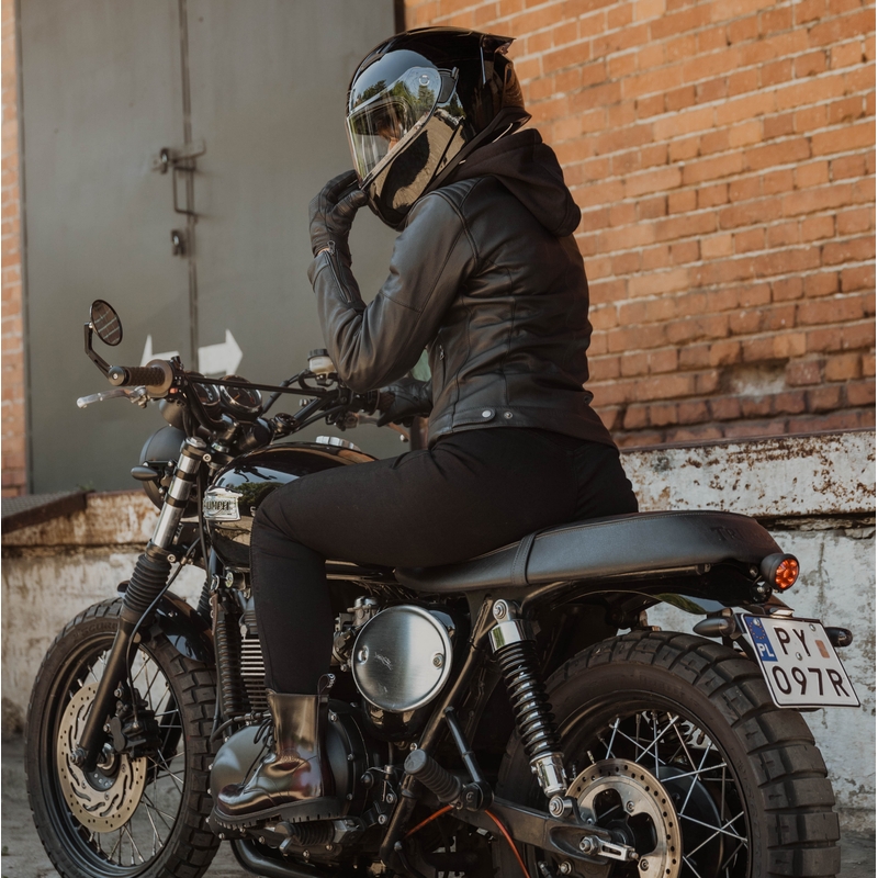 Ženska motoristična jakna Ozone Striker Black