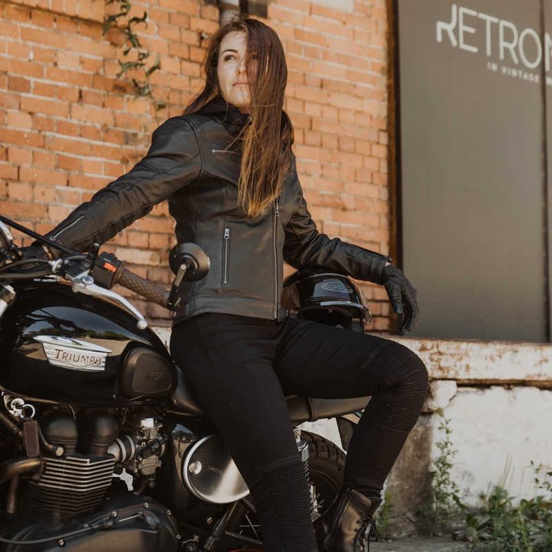 Ženska motoristična jakna Ozone Striker Black