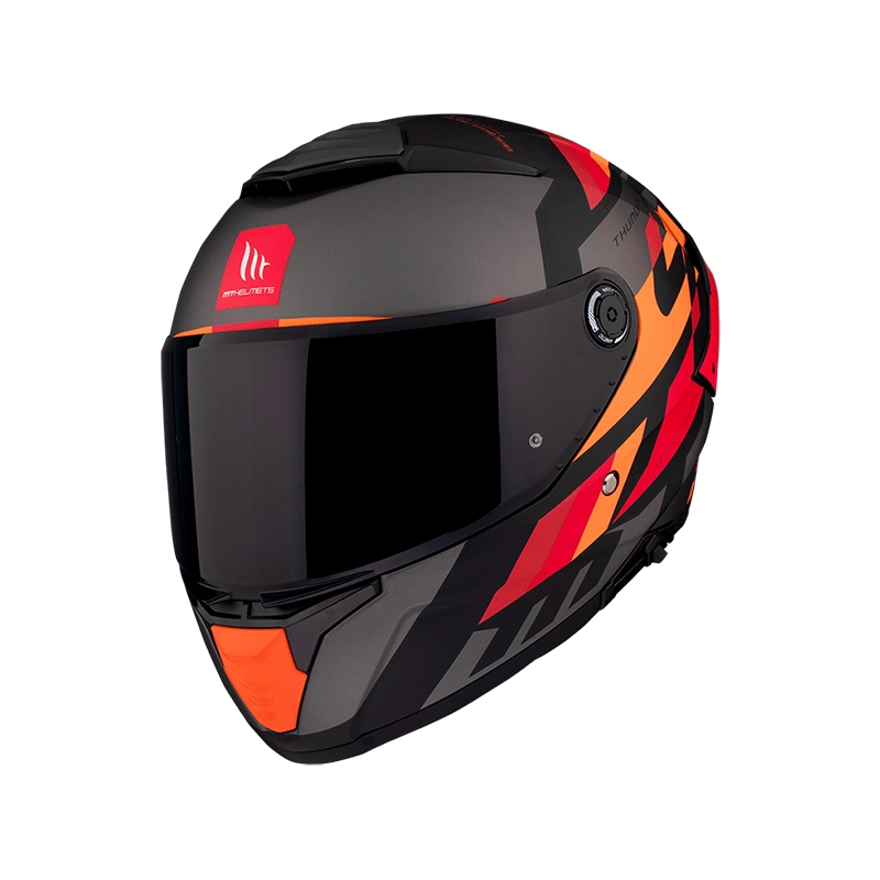 MT FF118SV Thunder 4 SV ERGO B15 sivo-oranžno-rdeča integralna motoristična čelada