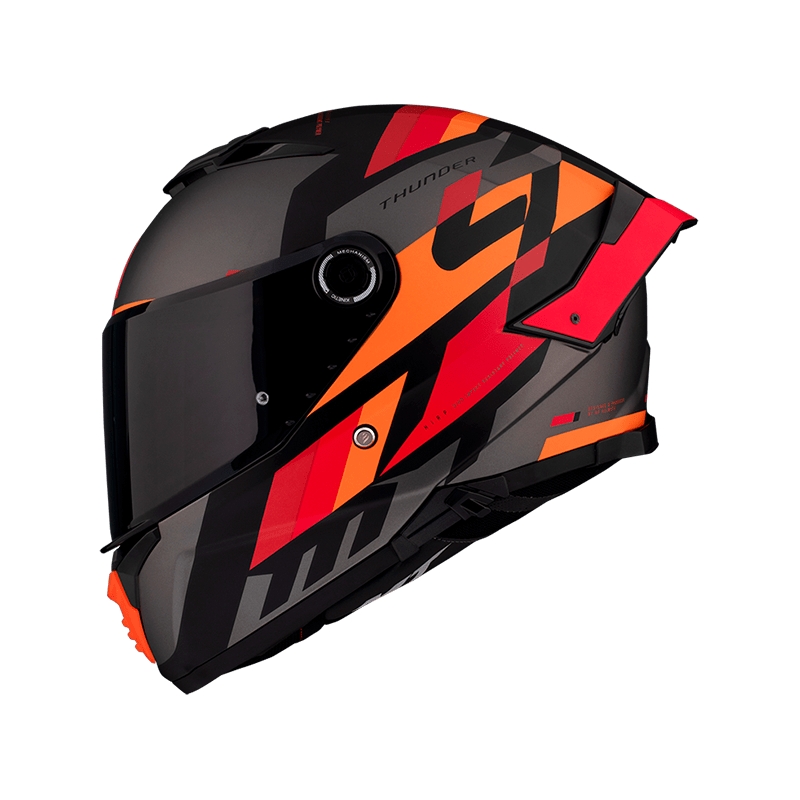 MT FF118SV Thunder 4 SV ERGO B15 sivo-oranžno-rdeča integralna motoristična čelada