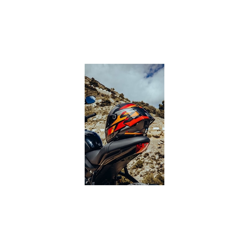 MT FF118SV Thunder 4 SV ERGO B15 sivo-oranžno-rdeča integralna motoristična čelada