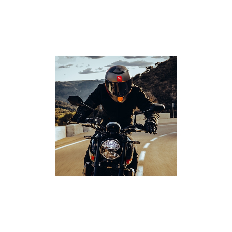 MT FF118SV Thunder 4 SV ERGO B15 sivo-oranžno-rdeča integralna motoristična čelada