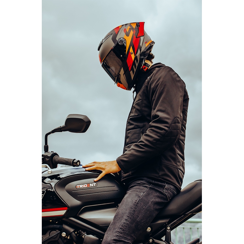 MT FF118SV Thunder 4 SV ERGO B15 sivo-oranžno-rdeča integralna motoristična čelada