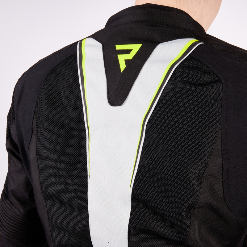 Rebelhorn Hiflow IV Black-Silver-Fluo Yellow motoristična jakna za ženske razprodaja