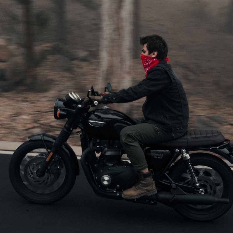 BROGER Alaska II motoristične kavbojke črne barve