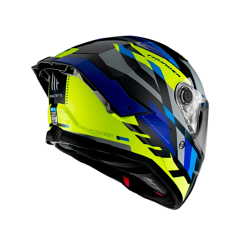 MT FF118SV Thunder 4 SV ERGO E17 sivo-modro-zelena integralna motoristična čelada