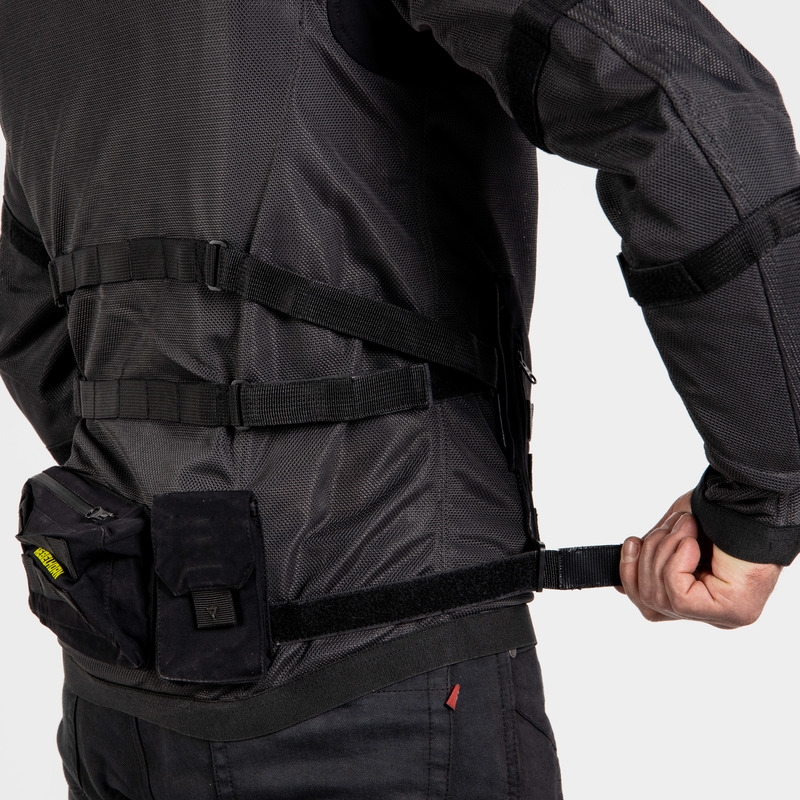 Motoristična jakna Rebelhorn Brutale black-fluo yellow