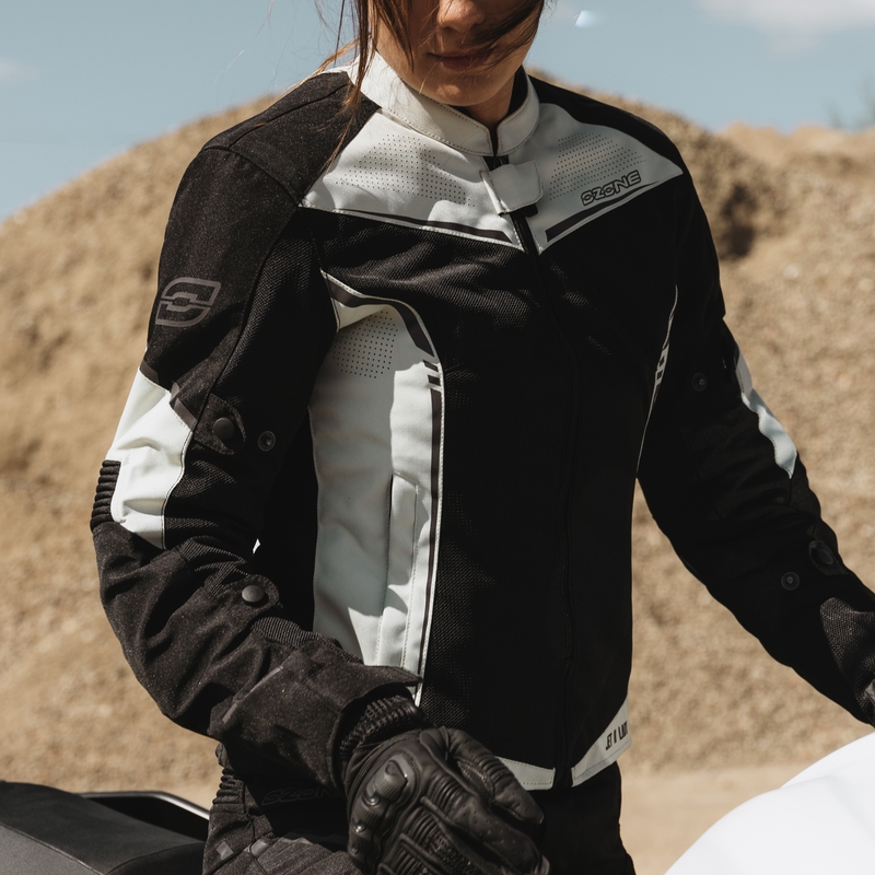Ženska motoristična jakna Ozone Jet II Grey and Black razprodaja