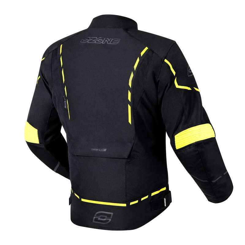 Moto jakna Ozone Jet II black-fluo yellow razprodaja