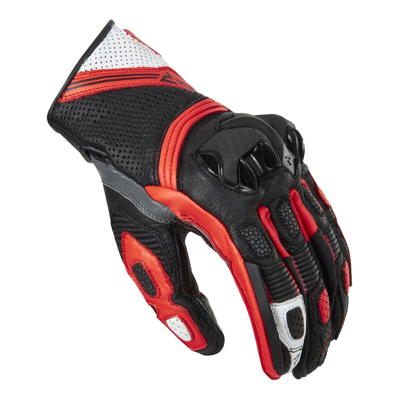 Motoristične rokavice Rebelhorn ST Short black-grey-fluo red razprodaja
