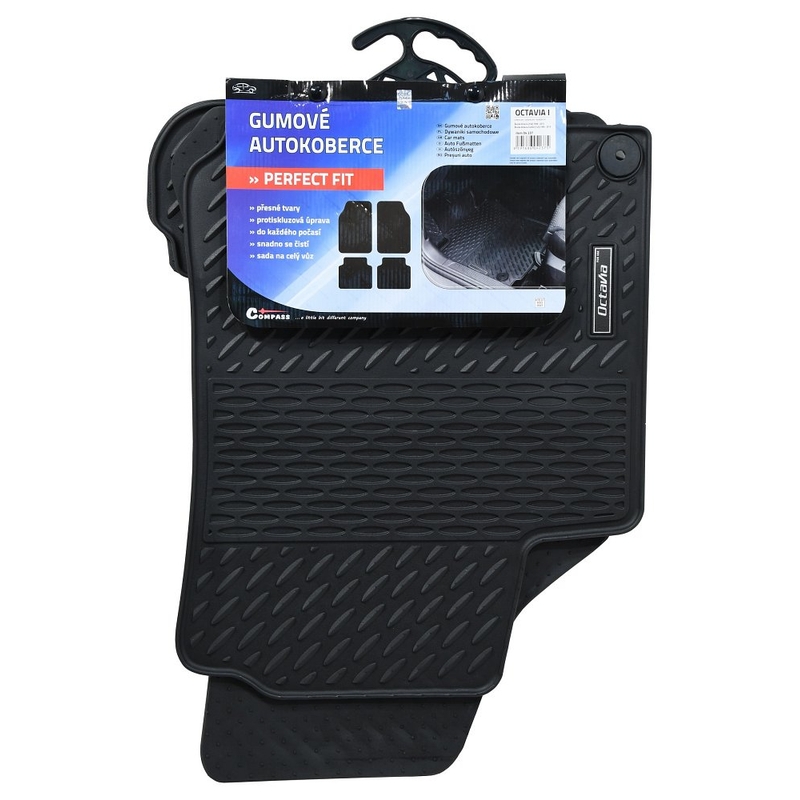 Gumijaste preproge PERFECT FIT komplet 4 OCTAVIA I s pritrditvijo